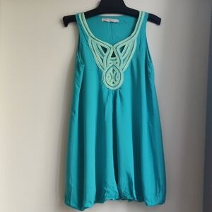 Zara Turquoise Bubble Mini Dress